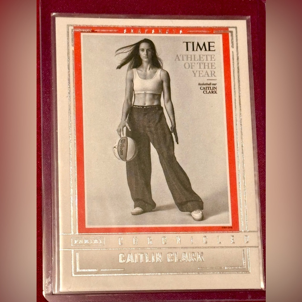Caitlin Clark Basketball Card Chronicled SnapShot Time Athlete Of The Year